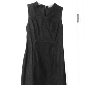 Banana Republic black denim sheath dress